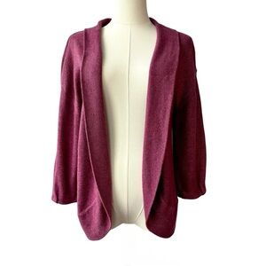 Ann Taylor LOFT Soft Dusty Rose Knit Cardigan Sweater Rabbit Hair Acrylic Pink M